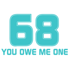 68 you owe me one DG0001SXAL