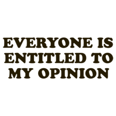 everyone is entitled to my opinion DG0026SRCS