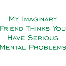my imaginary friend thinks you have serious mental problems DG0097SRCS