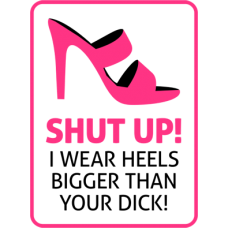 shut up I wear heels bigger than your dick DG0143SRCS