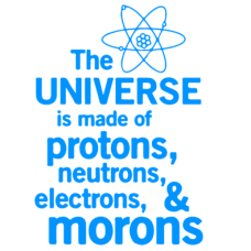 the universe is made of protons and morons DG0157SRCS