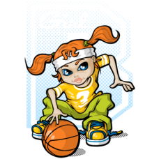 Cartoon Basketball DG0035BBAL