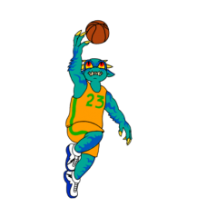 Animal playing Basketball DG0056BBAL